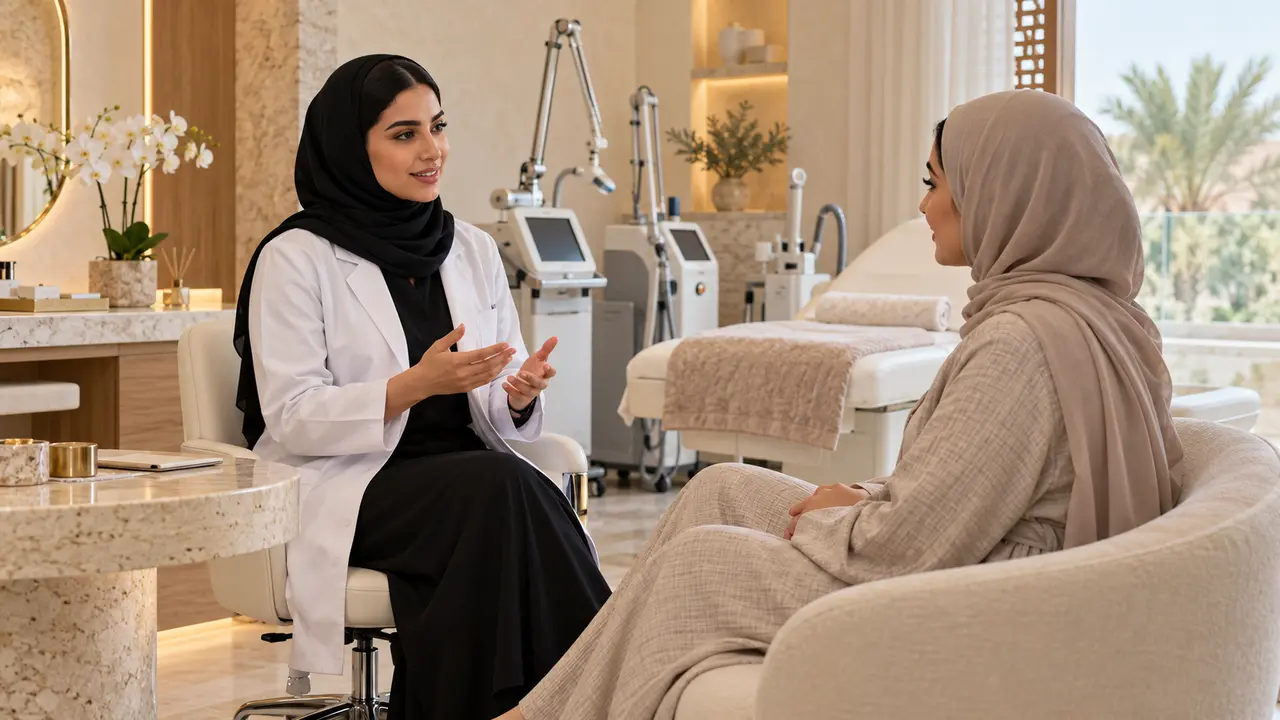 Aesthetic physician discussing treatment options with a patient